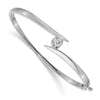 Gold Diamond Solitaire Hinged Bangles