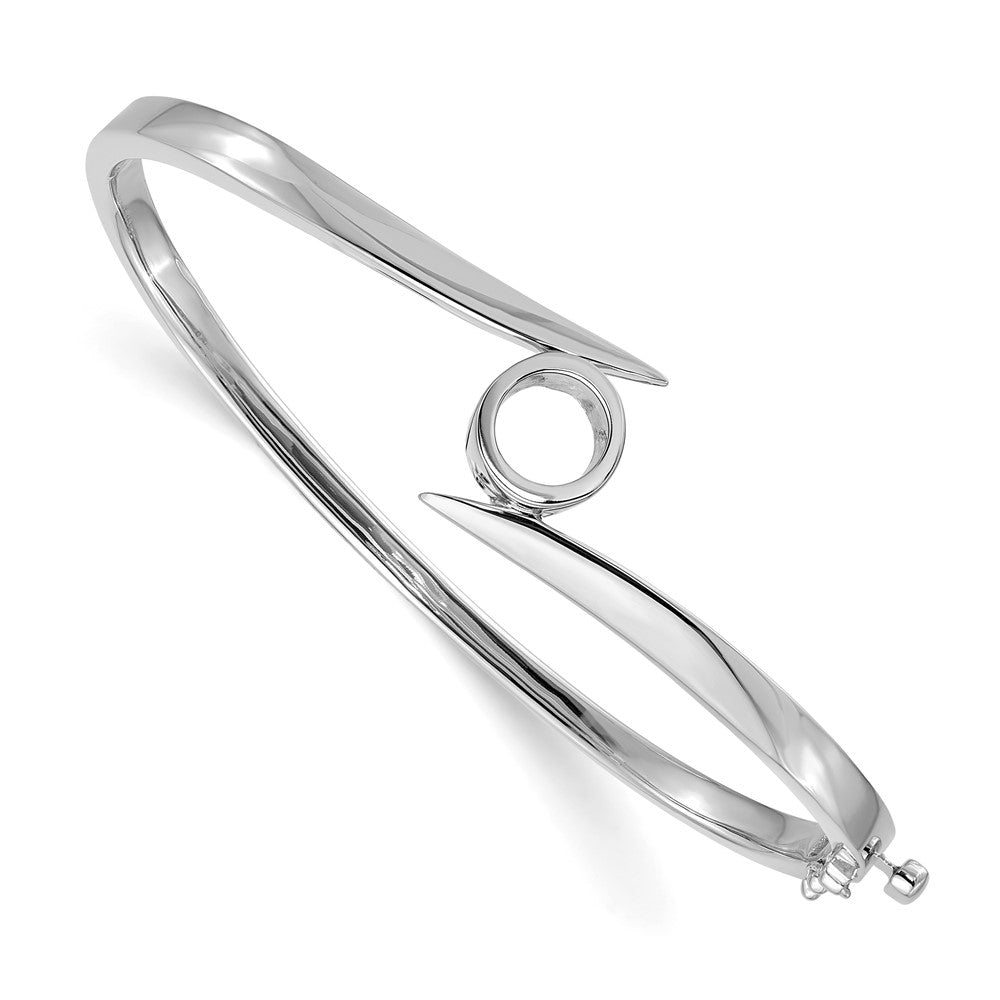Gold Diamond Solitaire Hinged Bangles
