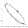 Gold Diamond Solitaire Hinged Bangles