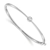 Gold Diamond Solitaire Hinged Bangles