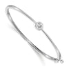 Gold Diamond Solitaire Hinged Bangles