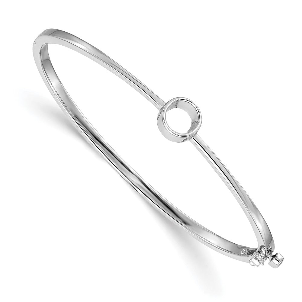 Gold Diamond Solitaire Hinged Bangles