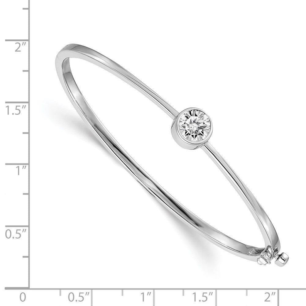 Gold Diamond Solitaire Hinged Bangles