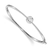 Gold Diamond Solitaire Hinged Bangles