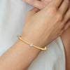 Gold Diamond Solitaire Hinged Bangles