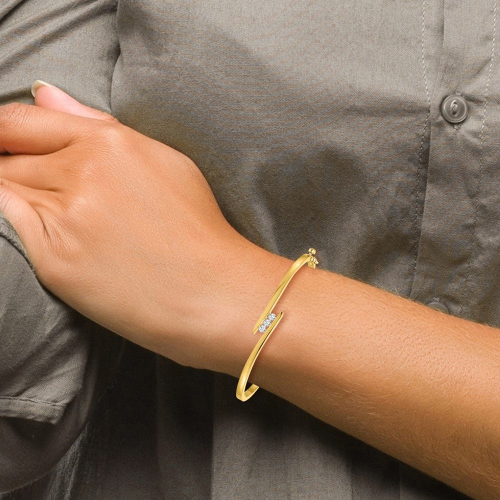 Gold Diamond Hinged Bangles