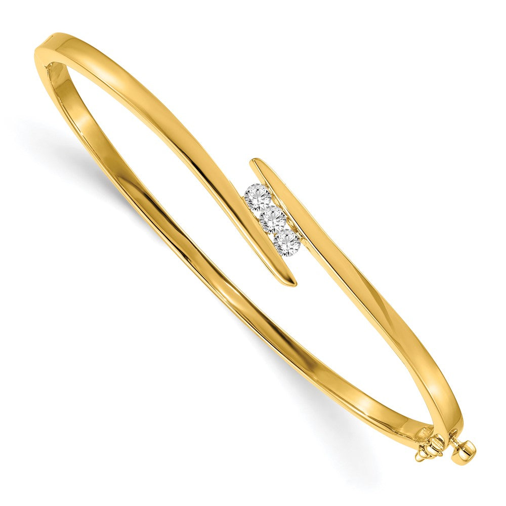 Gold Diamond Hinged Bangles