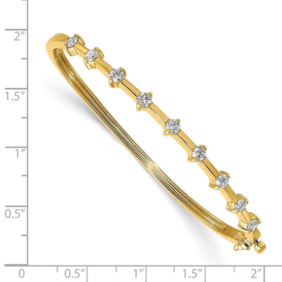 Gold Diamond Hinged Bangles