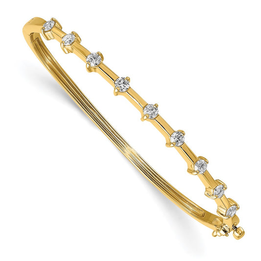 Gold Diamond Hinged Bangles