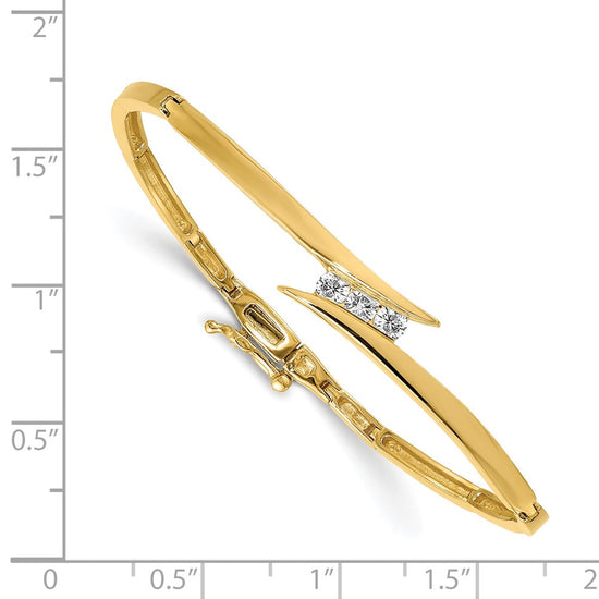 Gold Diamond Hinged Bangles