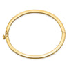 14k 2.5mm Polished Solid Hinged Oval Bangle Bracelet