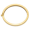 14k 6.3mm Polished Solid Hinged Oval Bangle Bracelet