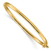 14k 3.6mm Polished Solid Hinged Oval Bangle Bracelet