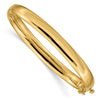 14k 6.4mm Polished Solid Hinged Oval Bangle Bracelet