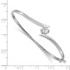 Gold Oval Diamond Hinged Bangles
