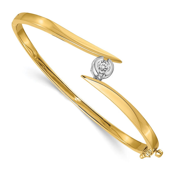 Gold Diamond Hinged Bangles