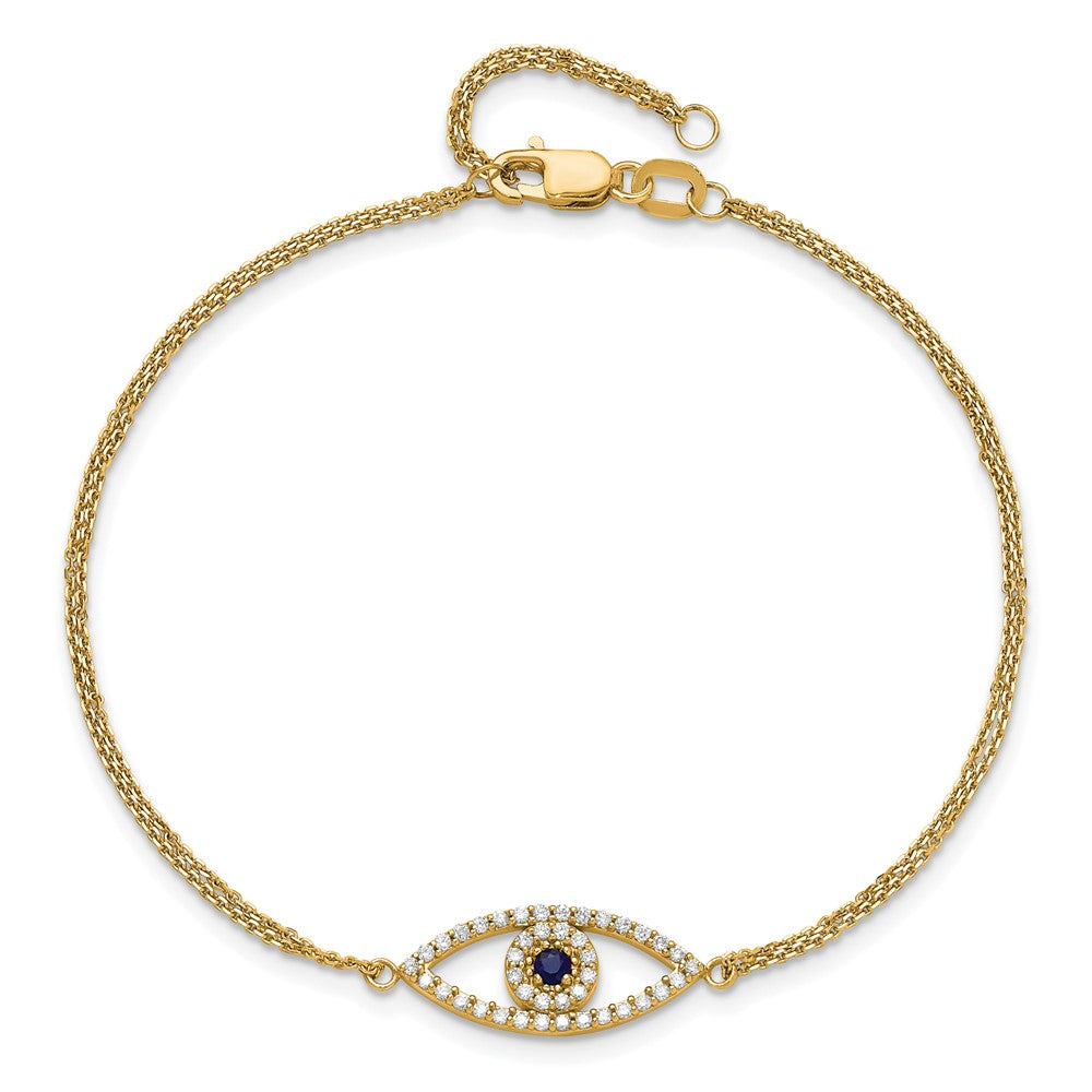 Diamond & Sapphire Evil Eye Bracelets