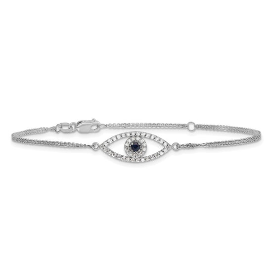 Diamond & Sapphire Evil Eye Bracelets