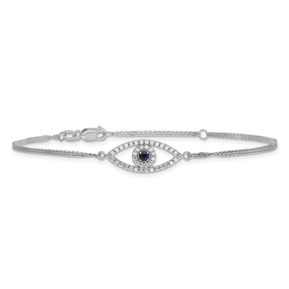Diamond & Sapphire Evil Eye Bracelets