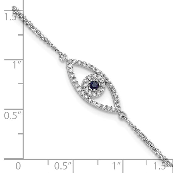 Diamond & Sapphire Evil Eye Bracelets