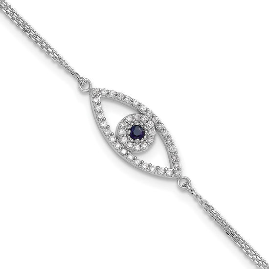 Diamond & Sapphire Evil Eye Bracelets