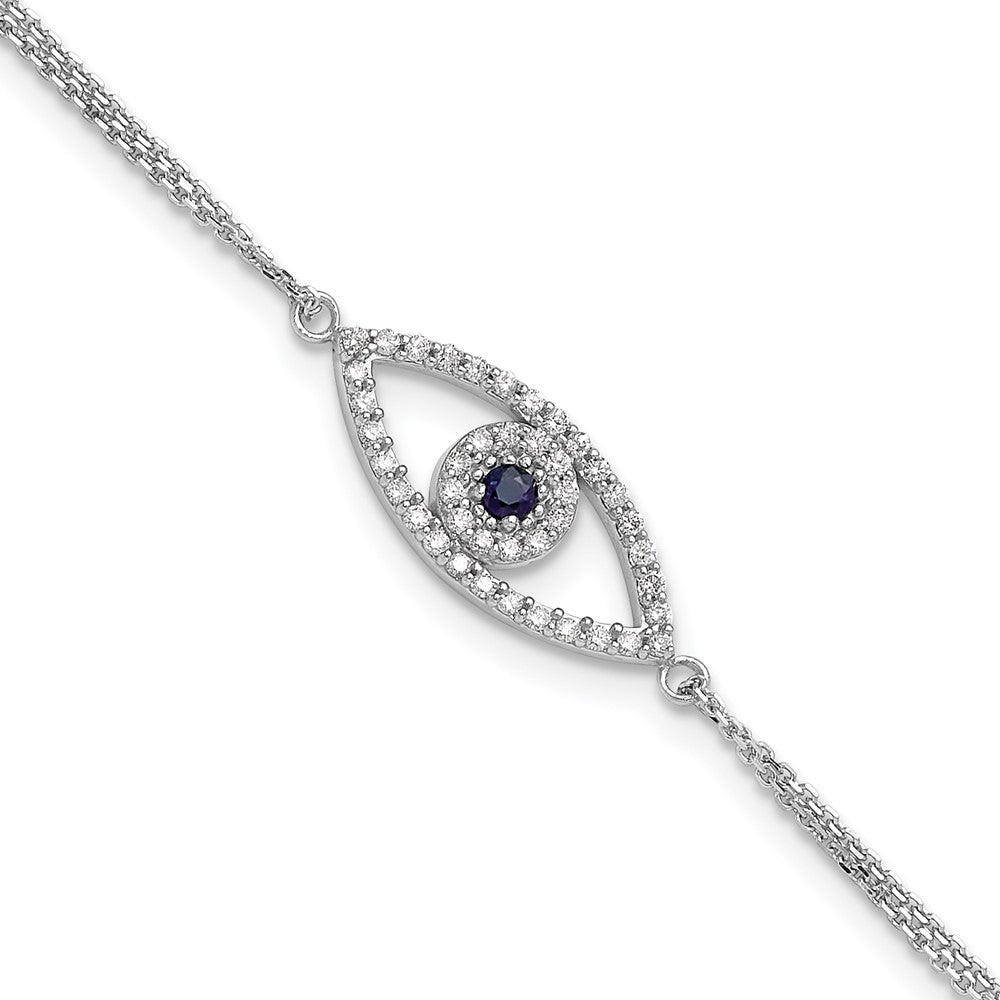 Diamond & Sapphire Evil Eye Bracelets