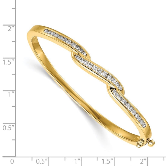 Gold Diamond Hinged Bangles