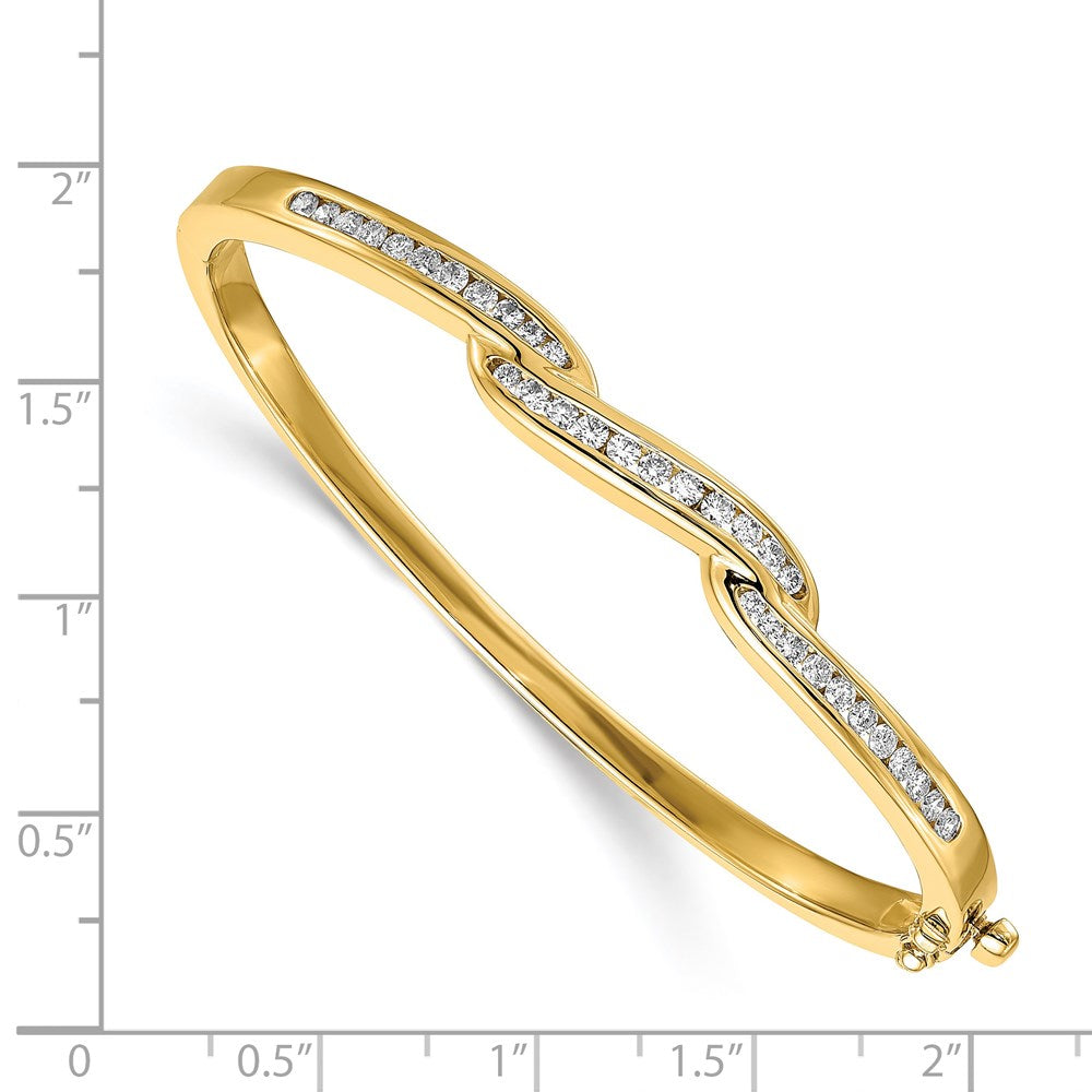 Gold Diamond Hinged Bangles
