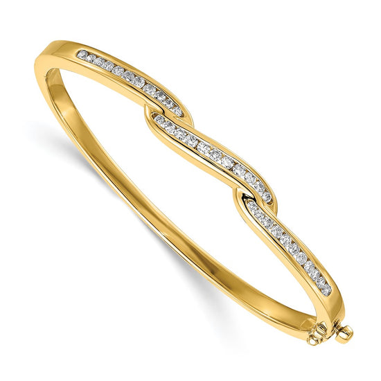 Gold Diamond Hinged Bangles