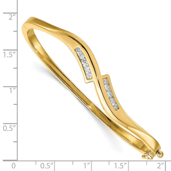 Gold Diamond Hinged Bangles