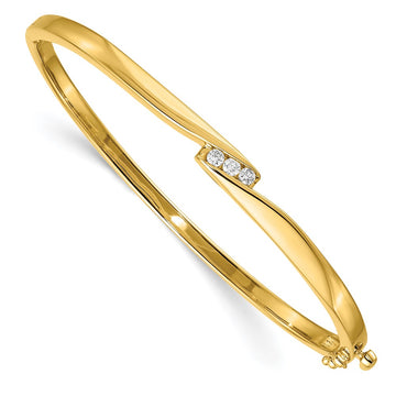 Gold Diamond Hinged Bangles