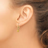 14k 6x4 Oval Bezel November/Citrine Leverback Earrings