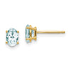 14k Oval Post Earrings