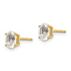 14k Oval Post Earrings