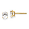 14k Oval Post Earrings