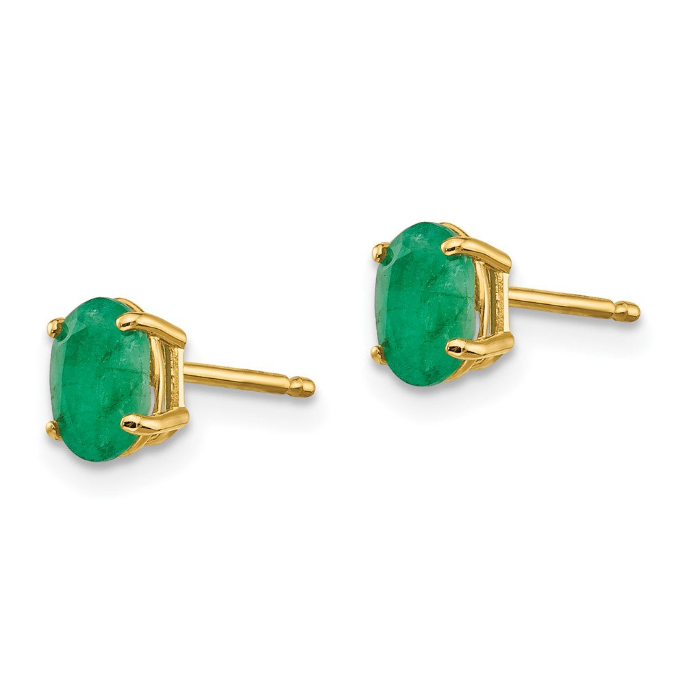 14k Oval Post Earrings