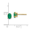 14k Oval Post Earrings
