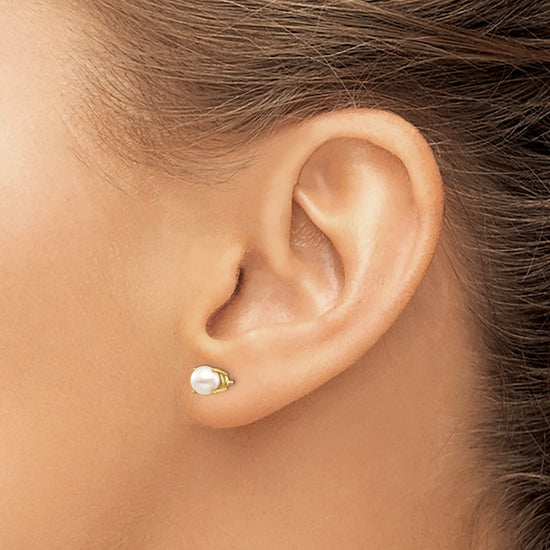 14k Oval Post Earrings