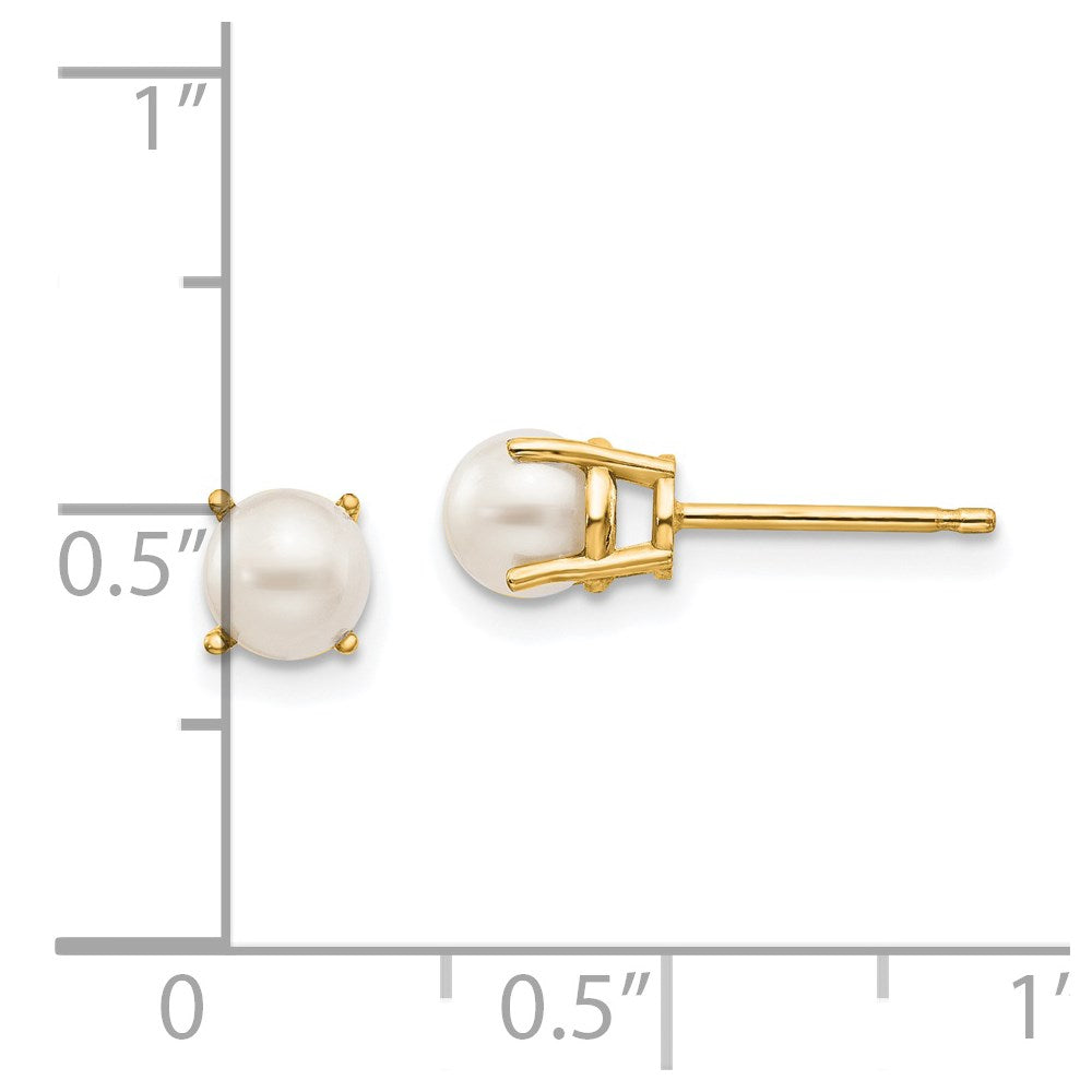 14k Oval Post Earrings