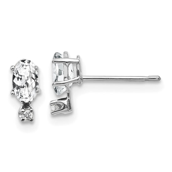 Diamond & Garnet Birthstone Earrings