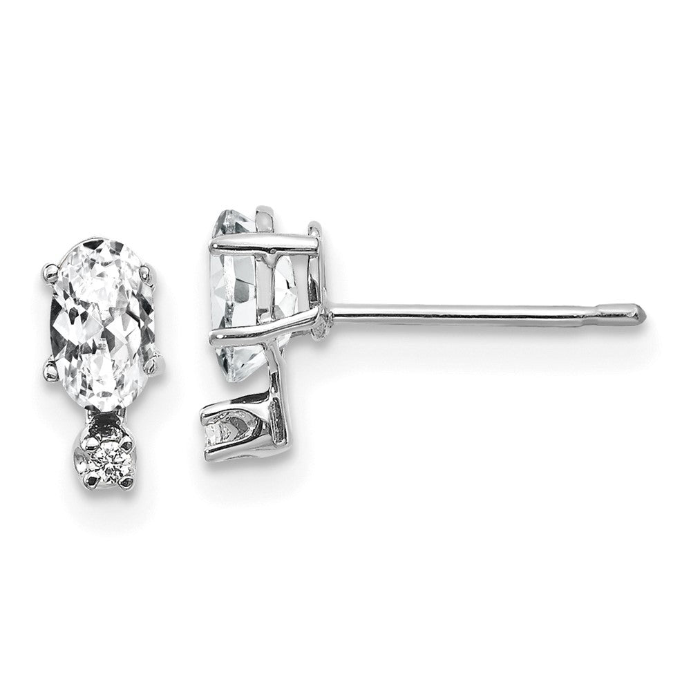 Diamond & Garnet Birthstone Earrings