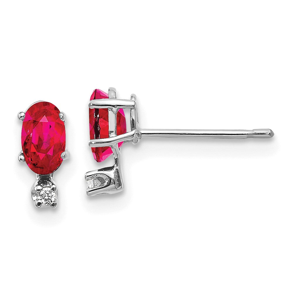 Diamond & Garnet Birthstone Earrings