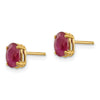 14k Oval Post Earrings