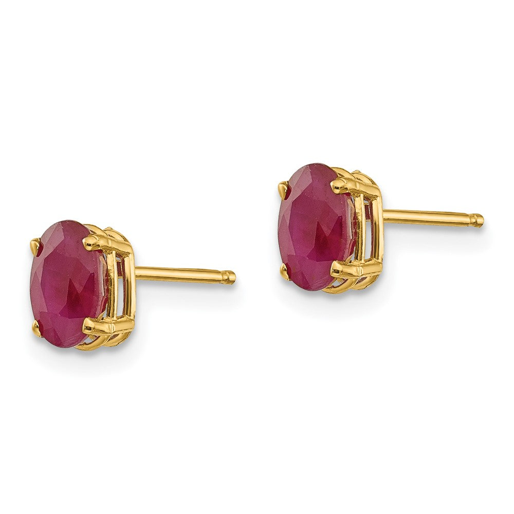 14k Oval Post Earrings