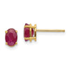 14k Oval Post Earrings