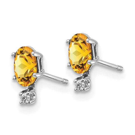 Diamond & Garnet Birthstone Earrings