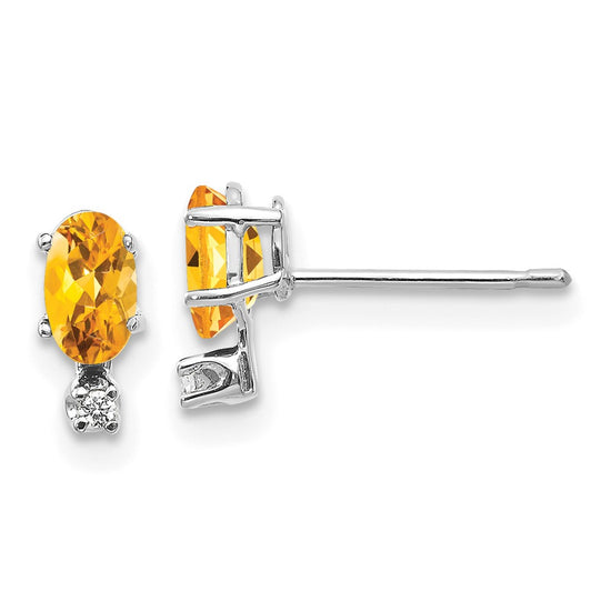 Diamond & Garnet Birthstone Earrings