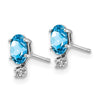 Diamond & Garnet Birthstone Earrings