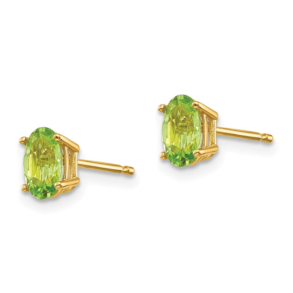 14k Oval Post Earrings