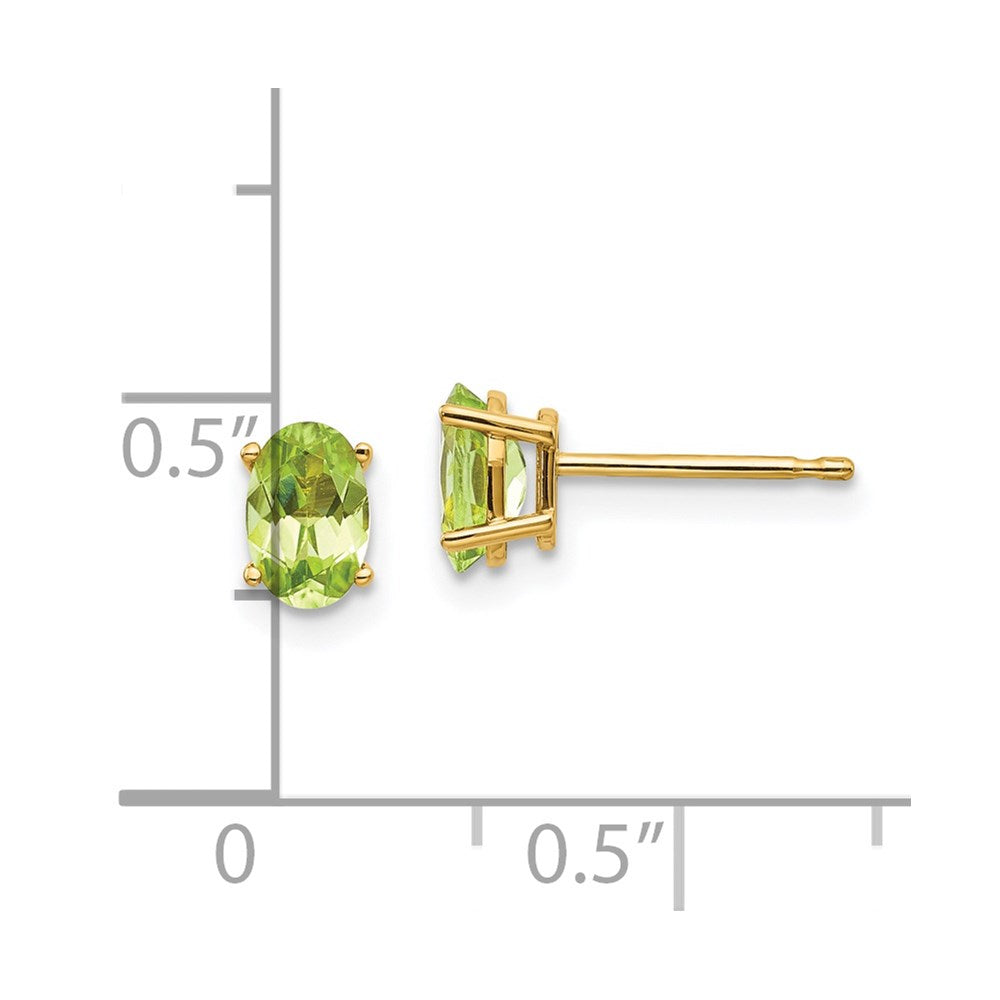 14k Oval Post Earrings
